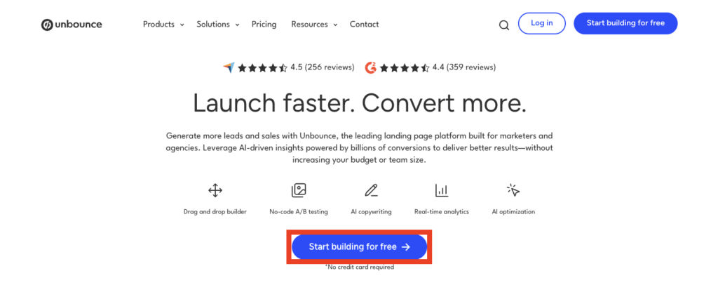 「Start your free trial」などから無料トライアルを開始