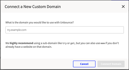 Connect a Custom Domain